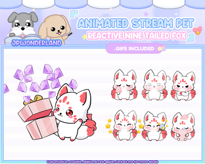 Cute Animated Nine Tailed Fox Stream Pet