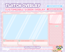 Load image into Gallery viewer, Cute Pinky Twitch Overlay - Customizable layers

