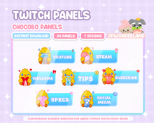 Load image into Gallery viewer, Final Fantasy Chocobo / bird twitch Panels
