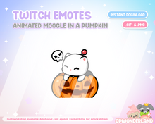 Load image into Gallery viewer, Animated Final Fantasy Moogle Halloween Twitch Emotes / Twitch Overlay / Stream Emote / Discord Emotes
