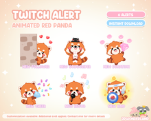 Load image into Gallery viewer, Unique Animated Twitch Alerts - Cute Red Panda
