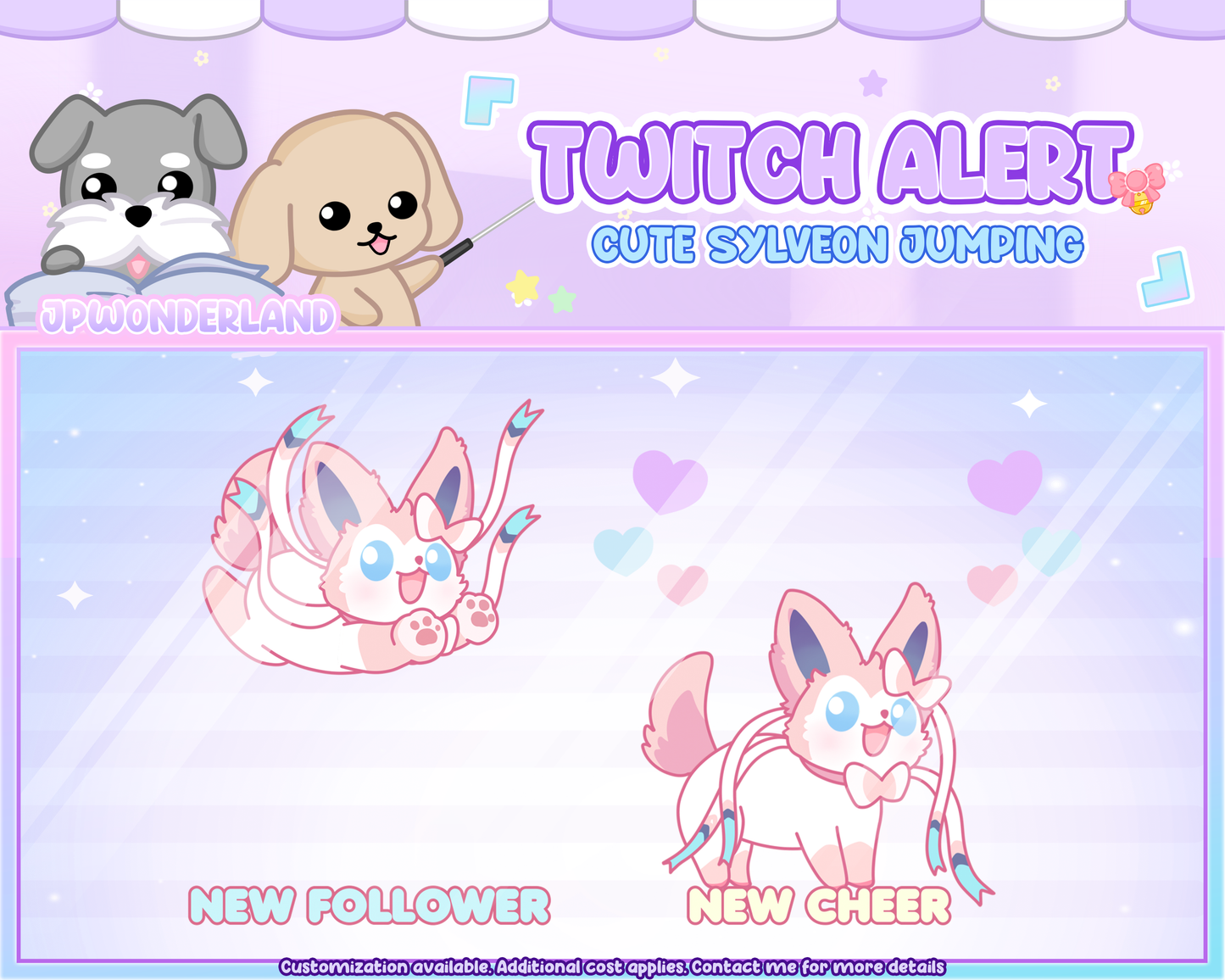 Cute animated Twitch Alerts - Sylveon