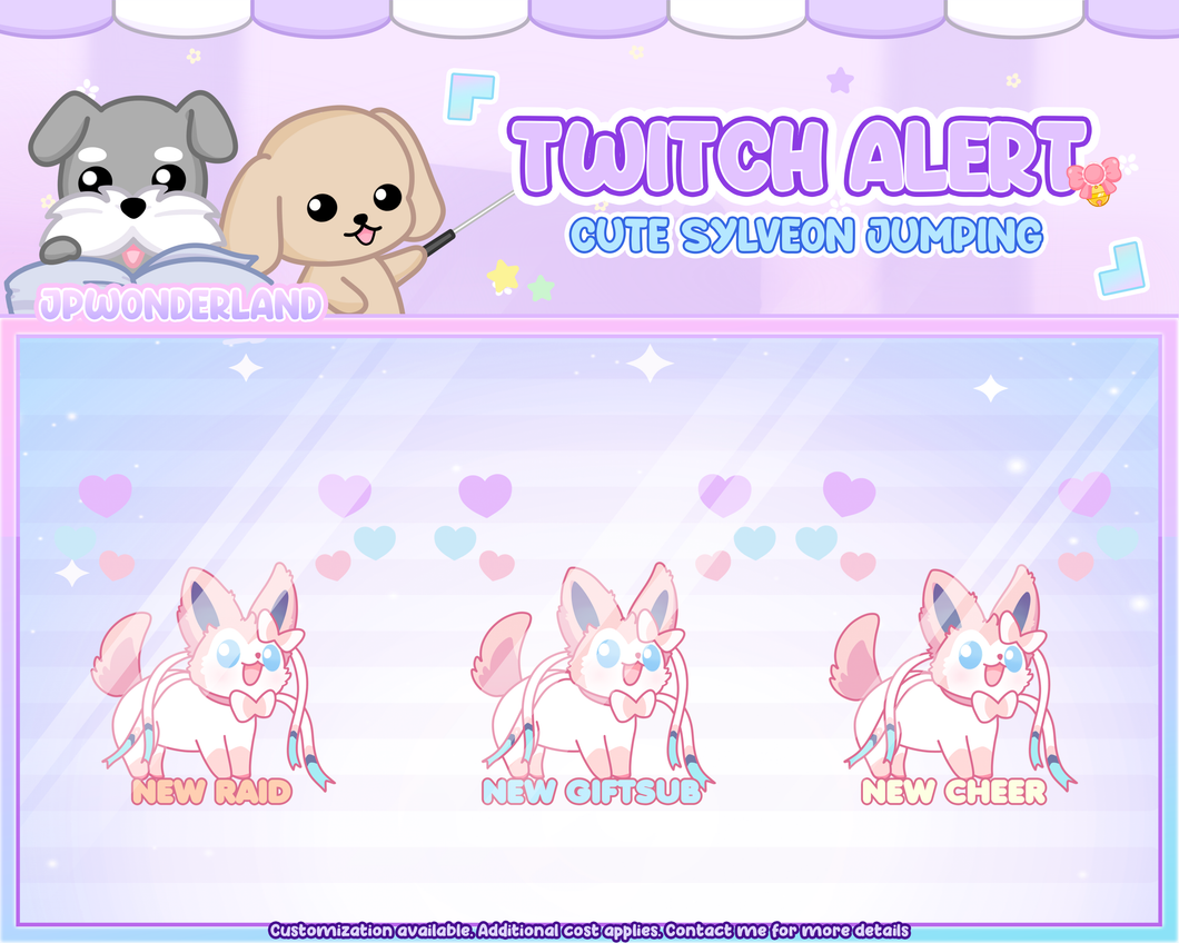 Cute animated Twitch Alerts - Sylveon