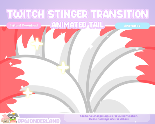 Animated Twitch Stinger Transition - Animated Tail / Nine Tail Fox / Cat Tail / Animal Tail