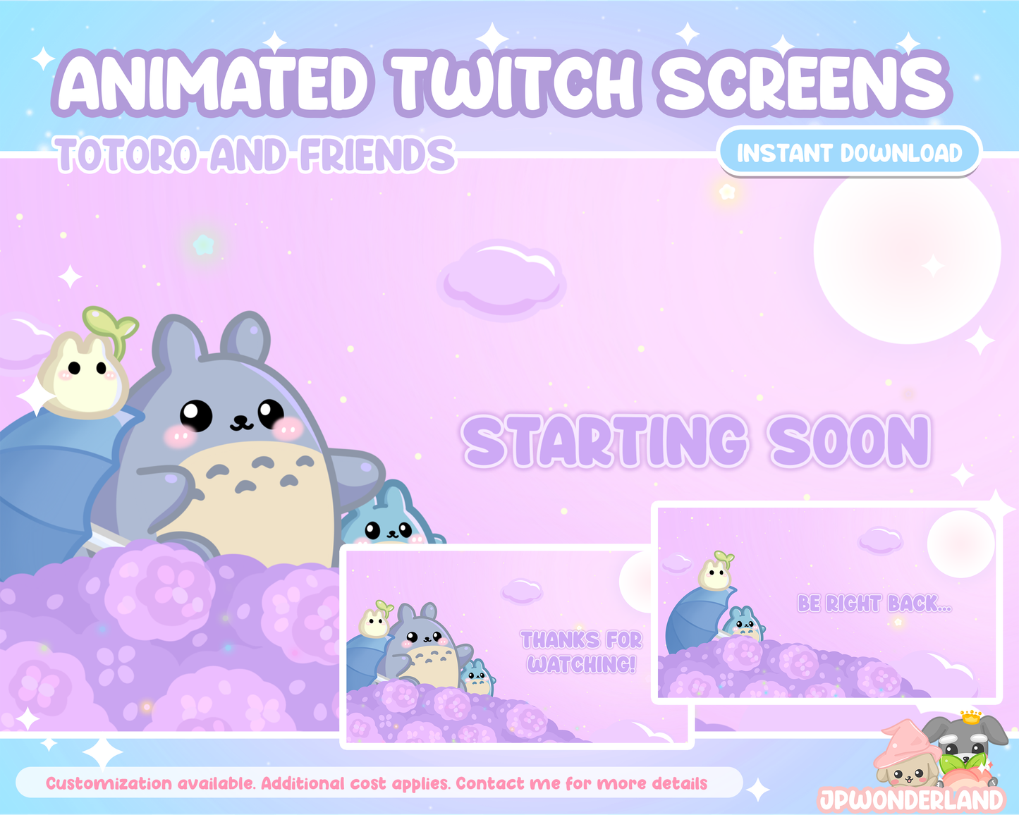 Animated Twitch Screens - Ghibli Totoro