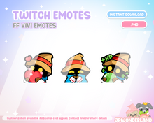 Load image into Gallery viewer, Final Fantasy Vivi Twitch Emotes / Twitch Overlay / Stream Emote / Discord Emotes
