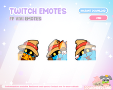 Load image into Gallery viewer, Final Fantasy Vivi Twitch Emotes / Twitch Overlay / Stream Emote / Discord Emotes
