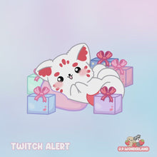 Load and play video in Gallery viewer, Animated Cute Nine Tailed Fox Twitch Gift Sub Alert / Kumiho Twitch Alert / Gumiho Twitch Overlay
