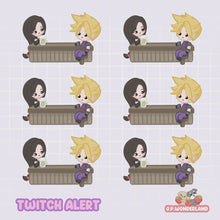 Load and play video in Gallery viewer, Animated FF7 Twitch Alerts - Final Fantasy VII Tifa &amp; Cloud drinking beer / FF7 Chibi
