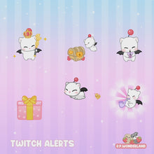 Load and play video in Gallery viewer, Unique Animated FF Twitch Alerts - Final Fantasy Moogle/ FF Chibi
