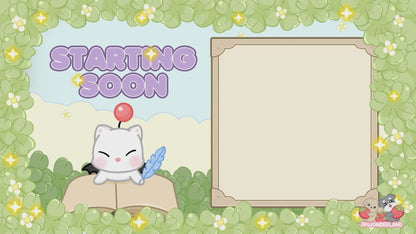 Animated Moogle Twitch Screens -  Starting Soon, Be Right Back, Ending Screens