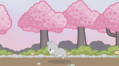 Animated Kitty Running Twitch Screens -  Starting Soon, Be Right Back, Ending Screens