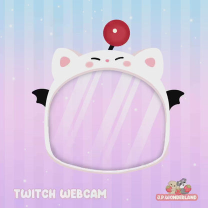 Cute Animated Final Fantasy Moogle Twitch Webcam for Streamlabs and OBS Studio