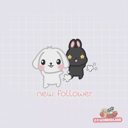 Animated Bunny Twitch Alert (New Follower)