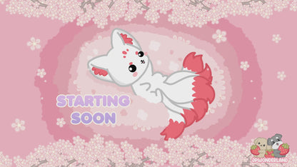 Cute Unique Nine Tailed Fox / Gumiho / Kumiho Twitch Screens | Starting Soon | Be Right Back | Thanks for watching