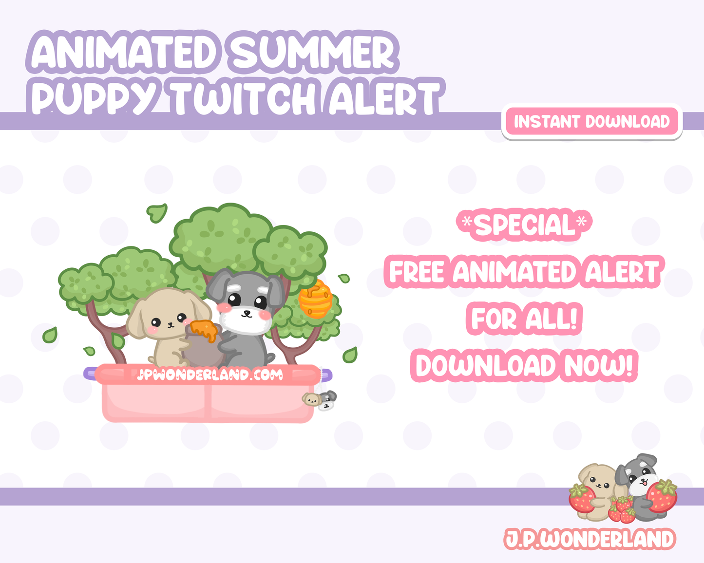 Free Cute Animated Twitch Alert - Xiaoxiao & Nana