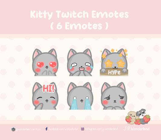 Cute Cat Emotes for Twitch