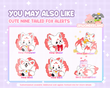 Load image into Gallery viewer, Cute animated Twitch Goals &amp; Chat Widgets - Nine Tail Fox - Donation/Subscriber/Follower/Bits Goal/Chat Widgets
