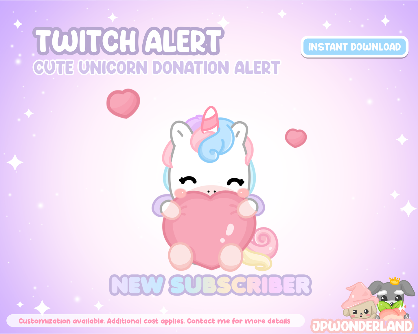 Unique Animated Unicorn Twitch Alerts - Stream Alert | Kawaii Unicorn | Ninja Unicorn