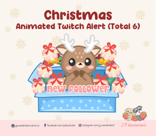 Load image into Gallery viewer, Christmas Animated Reindeer Twitch Alerts
