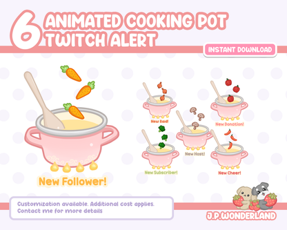 Cooking Animated Twitch Alerts (6 Alerts)