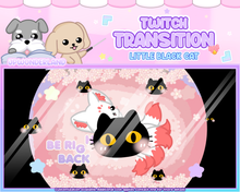 Load image into Gallery viewer, Animated Little Black Cat Twitch Stinger Transition
