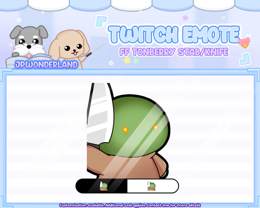 Animated Final Fantasy Tonberry stabbing/knife Twitch Emote / Twitch Overlay / Stream Emote / Discord Emotes